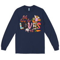 Navy oh how he loves us Long Sleeve Tee - CowGirlArtShop