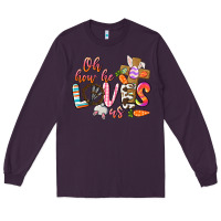 Plum oh how he loves us Long Sleeve Tee - CowGirlArtShop