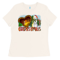 Bone Christmas Snowman Ladies Tee - LillyAllenDesigns