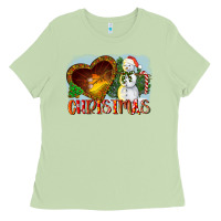 Matcha Christmas Snowman Ladies Tee - LillyAllenDesigns