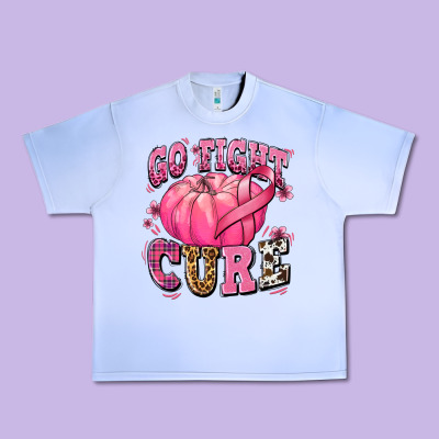 Go Fight Cure Pumpkin Urban Heavy Tee Designed By Texasbilliewilder