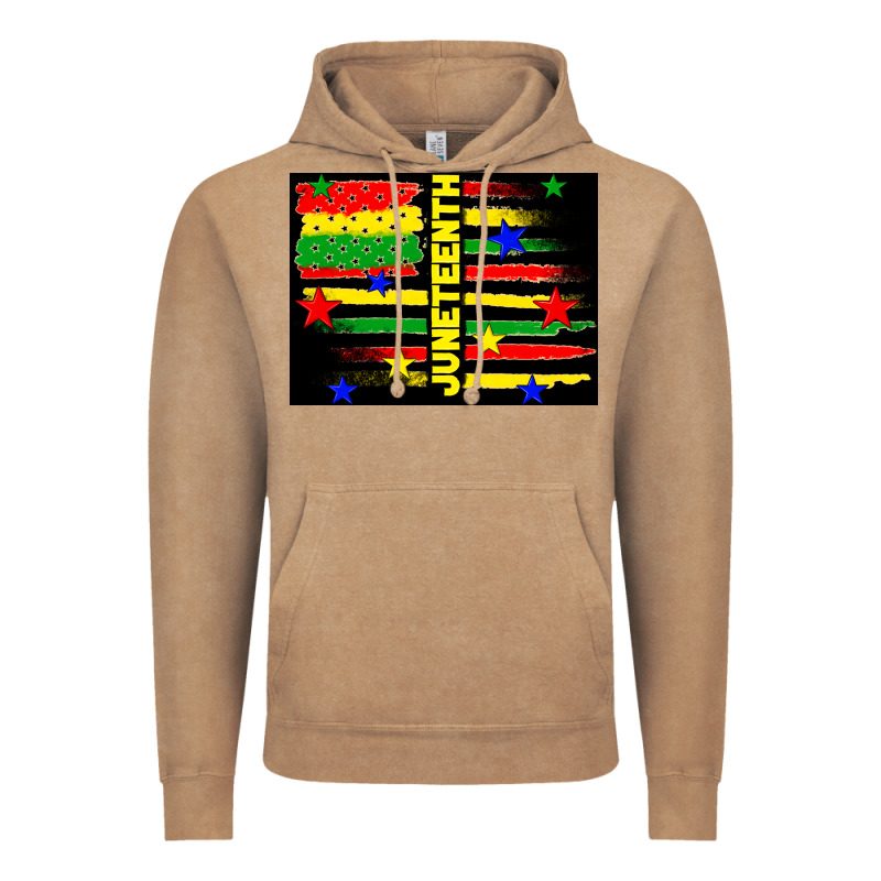 Juneteenth American Flag Vintage Hoodie by TumblerDesignByShophia | Teevron