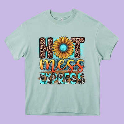 Hot Mess Express Heavy Core Tee Designed By Jahusdesignshop