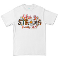 White Western She Is Strong Premium Tee - LillyAllenDesigns