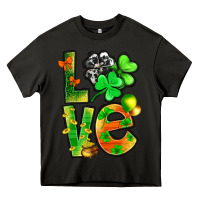 Asphalt St.Patrick Love With Clover Heavy Core Tee - BundleAndBundleShop