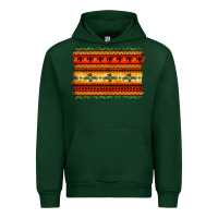 Forest Green bullskull thunderbird aztec pattern warm colors Urban Hoodie - BarkalooDesign