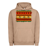 Pigment Burro bullskull thunderbird aztec pattern warm colors Urban Hoodie - BarkalooDesign