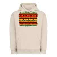 Pigment French Oak bullskull thunderbird aztec pattern warm colors Urban Hoodie - BarkalooDesign