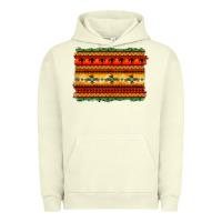 Pigment Pistachio bullskull thunderbird aztec pattern warm colors Urban Hoodie - BarkalooDesign