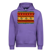 Tulip bullskull thunderbird aztec pattern warm colors Urban Hoodie - BarkalooDesign