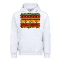 White bullskull thunderbird aztec pattern warm colors Urban Hoodie - BarkalooDesign