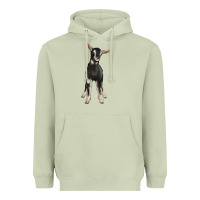 Matcha Hand Drawn Baby Alpine Goat Heavyweight Hoodie - LillyAllenDesigns