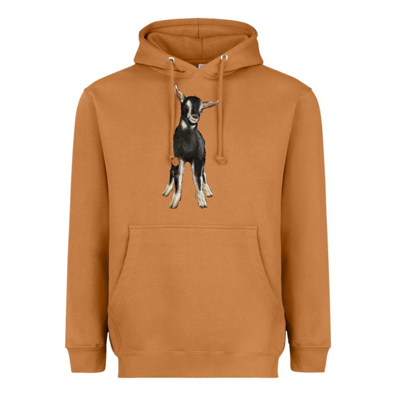 Hand Drawn Baby Alpine Goat Heavyweight Hoodie by LillyAllenDesigns | Teevron
