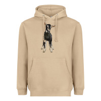 Mushroom Hand Drawn Baby Alpine Goat Heavyweight Hoodie - LillyAllenDesigns