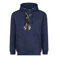 Navy Hand Drawn Baby Alpine Goat Heavyweight Hoodie - LillyAllenDesigns