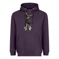Plum Hand Drawn Baby Alpine Goat Heavyweight Hoodie - LillyAllenDesigns