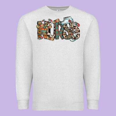 Nurse Western Premium Sweatshirt Designed By Racoondesign