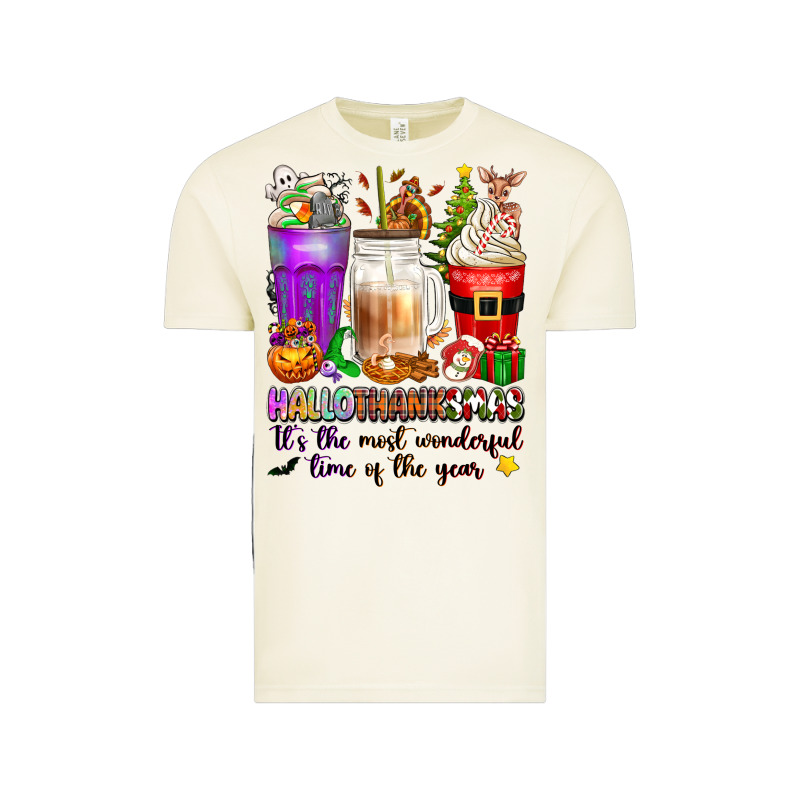 Hallothanksmas Coffee Cups Vintage Tee by texasbilliewilder | Teevron
