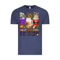 Vintage Denim Hallothanksmas coffee cups Vintage Tee - texasbilliewilder