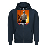 Navy rooster topgun retro Zipper Hoodie - lanVoArt