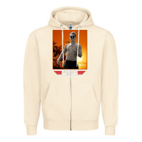 Sandshell rooster topgun retro Zipper Hoodie - lanVoArt