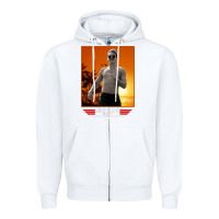White rooster topgun retro Zipper Hoodie - lanVoArt