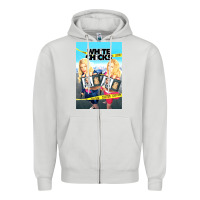 Dove Grey white chicks Zipper Hoodie - lanVoArt