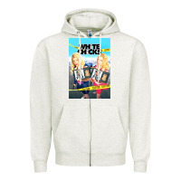 Oatmeal Heather white chicks Zipper Hoodie - lanVoArt