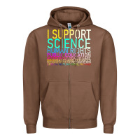 Chestnut Hot Trend I Support Science Human Rights Public Education Zipper Hoodie - lanVoArt