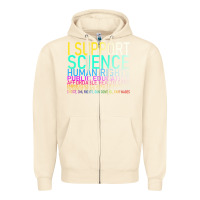 Sandshell Hot Trend I Support Science Human Rights Public Education Zipper Hoodie - lanVoArt