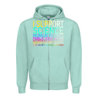 Seafoam Hot Trend I Support Science Human Rights Public Education Zipper Hoodie - lanVoArt