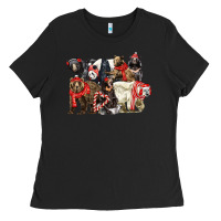 Black Christmas Bear Family Ladies Tee - LillyAllenDesigns