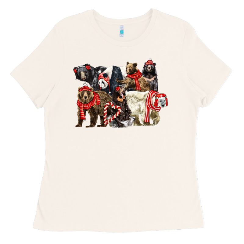 Christmas Bear Family Ladies Tee by LillyAllenDesigns | Teevron