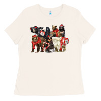 Bone Christmas Bear Family Ladies Tee - LillyAllenDesigns