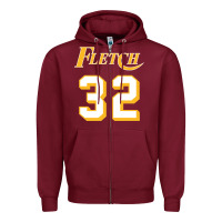 Burgundy fletch Zipper Hoodie - lanVoArt