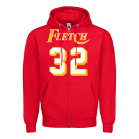 Red fletch Zipper Hoodie - lanVoArt