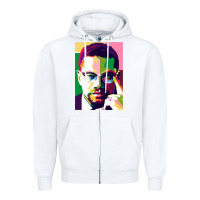White malcolm x Zipper Hoodie - lanVoArt