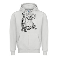 Dove Grey the alien paul Zipper Hoodie - lanVoArt