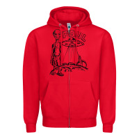 Red the alien paul Zipper Hoodie - lanVoArt