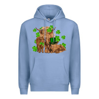 Colony Blue st patricks day cow family Premium Hoodie - RanaPortraitStore
