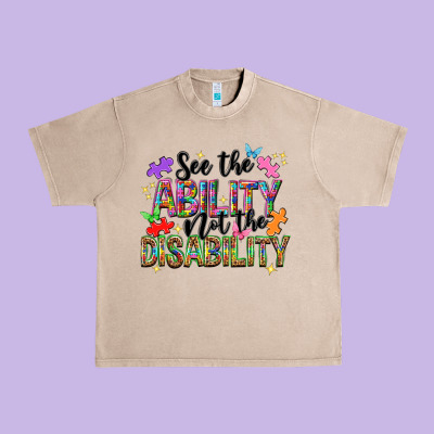 See The Ability Not The Disability Nca Urban Heavy Tee Designed By Nancycooperartshop