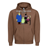 Chestnut 60s milton the monster show characters and logotype Zipper Hoodie - lanVoArt