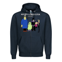Navy 60s milton the monster show characters and logotype Zipper Hoodie - lanVoArt