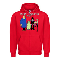 Red 60s milton the monster show characters and logotype Zipper Hoodie - lanVoArt
