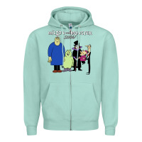 Seafoam 60s milton the monster show characters and logotype Zipper Hoodie - lanVoArt