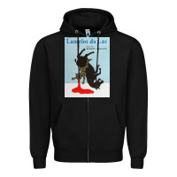 Black lancelot du lac   robert bresson film Zipper Hoodie - lanVoArt