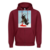 Burgundy lancelot du lac   robert bresson film Zipper Hoodie - lanVoArt