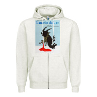 Oatmeal Heather lancelot du lac   robert bresson film Zipper Hoodie - lanVoArt