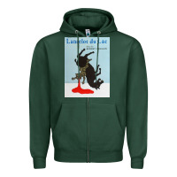 Sports Green lancelot du lac   robert bresson film Zipper Hoodie - lanVoArt