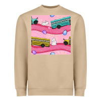 Mushroom Easter School Bus Seamless Pattern Heavyweight Sweatshirt - BundleAndBundleShop